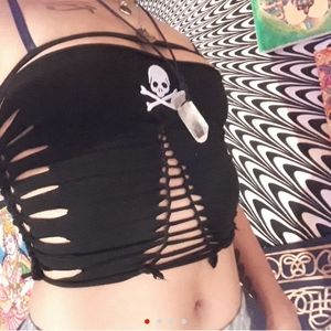 Skull and cross bone tank top